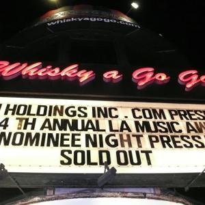 LAMA Los Angeles 2014 Music Awards in Hollywood CA at Whiskey A Go Go  Nash Holdings Inc VIP Presenting Sponsor