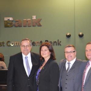 TD Bank 2 Wall St. NYC - David Stewart, Rossana Paniccia Ionescu (TD Bank SVP), Robert Nash and Nick Peters of Nash Holdings, Inc.
