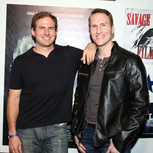 Director Chris Majors and his brother Brett Majors at the House of Blues Sunset Strip in Los Angeles Red Carpet Event for Lake Eerie