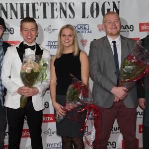 Tor Einar Gudmestad, Daniel Bratteli, Pernille Paulsen, Torbjørn Vidnes and Sture Mønnich at the event of Sannhetens Løgn (2015)