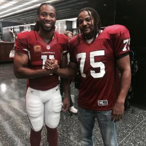 With Larry Fitzgerald