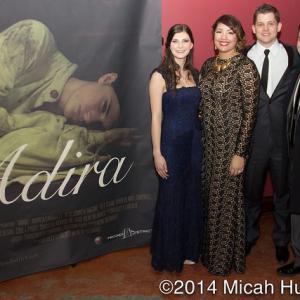 Director and writer Irene Delmonte, director Bradley J. Lincoln, colorist Taylre Jones, and actress Andrea Fantauzzi at the screening of Adira.