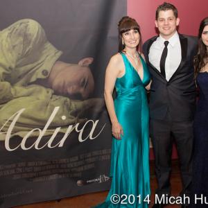 Director Bradley J Lincoln and actresses Andrea Fantauzzi and Christie Courville at the Adira screening
