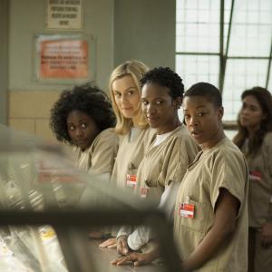 Still of Michelle Hurst, Taylor Schilling, Vicky Jeudy, Samira Wiley and Danielle Brooks in Orange Is the New Black (2013)