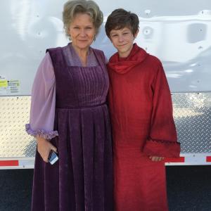 With Beverley Elliott (Granny) on the set of Once Upon a Time.