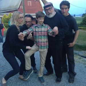 With some of the amazing puppeteers on the set of Turkey Hollow.
