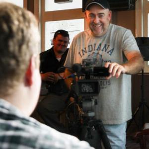 Darren Swanson directing his short doco The First Laugh