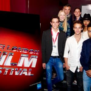 Madeleine Kelly, Thierry Poiraud and cast at the premiere of Don't Grow Up at the BFI London Film Festival