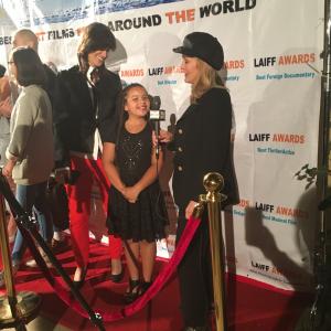 Alexis on the red carpet at LAIFFA where she won for Best Actor Under 18