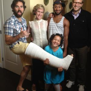 My 3 Dads 2014. Alexis on the set of Co-Husbands. Lou, Erin, Lamar and Max and Alexis having fun!