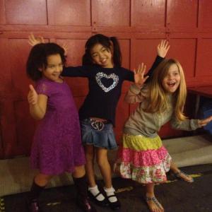 Alexis with Kassi and Lola on the set of Booked It! Having fun with the girls! 