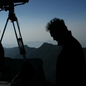 Larry Levene filming in Huanglong China