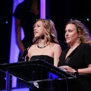 Sunday Boling and Meg Morman accepting their Artios for Outstanding Achievement in Casting for Unscreened Summer Series