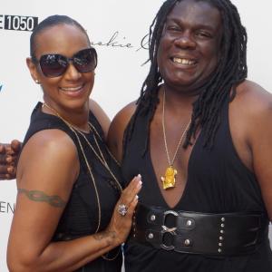 At Jackie Christie pool party for her Cognac 