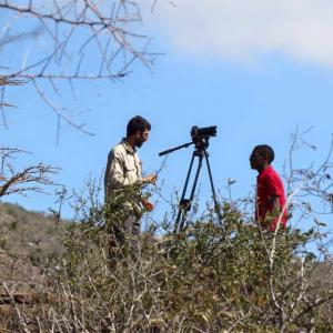 Hatim shooting at the Tsavo National Park.