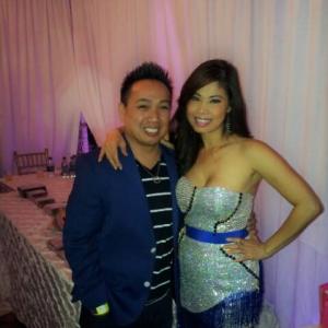 Tom Bui with Vietnamese Recording Artist Ho Le Thu at First Class Media Mardi Gras Event in New Orleans