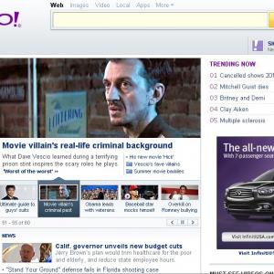 Yahoo! Front Page News article