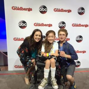 Emeily Flyr with Hayley Orrantia and Sean Giambrone from the Goldbergs