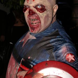 Noel Jason Scott as Zombie Captain America at the Saturn Awards zombie saturnawards captainamerica