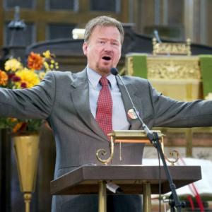 The Rev Franklyn Schaefer gives the sermon at Heidelberg UCC in York