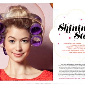 Cover and spread from Austin Monthlys Beauty Edition October 2012