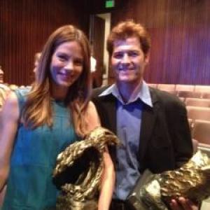 2014 San Diego Film Festival Award winners Michelle Monaghan and John Beaton Hill.