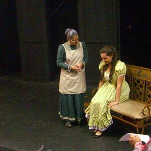 Paula Lauzon as Aunt Eller in Little Theatre of Fall Rivers Fall 2013 Production of Oklahoma! with Allison Beauregard