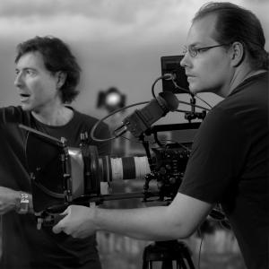 Mark Caldwell working with Director Neil Monaghan