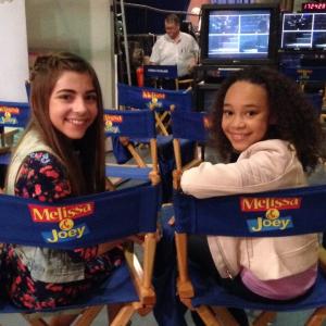 Jada Facer and Makayla Lysiak On set ABC Family Melissa and Joey