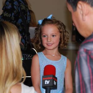 Sunnie being interviewed at the Young Artist Awards