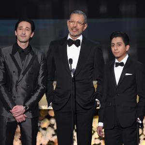 Jeff Goldblum Adrien Brody and Tony Revolori at event of The 21st Annual Screen Actors Guild Awards 2015