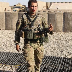 Alex Brock in Afghanistan, 2012.