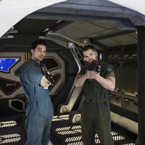 Still of Wes Chatham and Steven Strait in The Expanse 2015