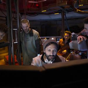 Still of Cas Anvar Wes Chatham Steven Strait and Dominique Tipper in The Expanse 2015