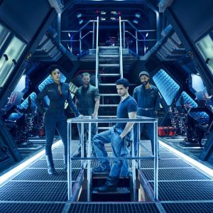 Still of Cas Anvar, Wes Chatham, Steven Strait and Dominique Tipper in The Expanse (2015)