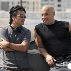 Still of Vin Diesel and Justin Lin in Greiti ir isiute 5 (2011)