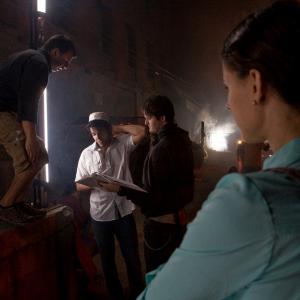 Nikki Bohm and Abhay Walia on set for Off The Record 2013