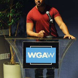 Hilliard Guess  Moderating the NAACP Image Award Nominees Panel at the WGAw