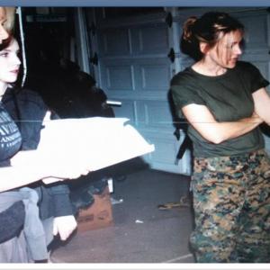 Sharon as Sgt Jessica James in Killers At Play Fight Scene Rehearsal