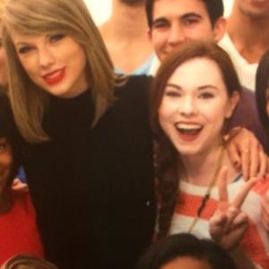 Taylor Swift and Katherine Wray in Taylor Swifts Shake it Off Music Video