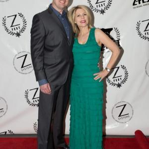 At the ZFEST awards our film won 8 awards This photo is taken with my on screen Hubby from Out of Zen Matt Bappe