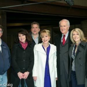 Part of the cast working on One Song 2013 Sally Kellerman Mike Farrell Daniel Roebuck Barbara Eden Carolyn Pool  director Scott Thompson Oh and me!