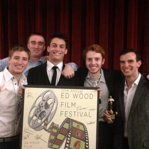 Writer Ilan Benjamin actor Peter Etherington producer Kyle Wasserman grip Conor Hall and director Jack Martin at the 2013 Ed Wood Film Festival winning Best Screenplay and Audience Award for The Details