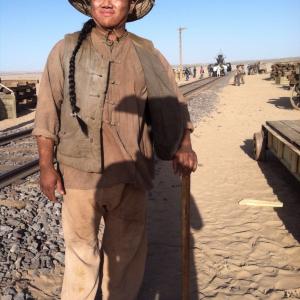 Chinese rail road worker on set of The Lone Ranger