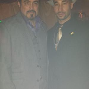 Actor David Zayas And Actor Pedro Marcelino On the Set of Blanco Showtime Cinamax Poilot