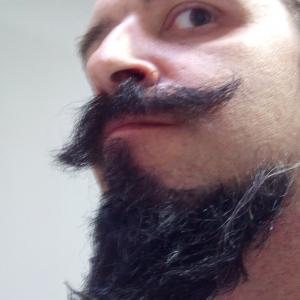 selfie of me standing in for Hugh Jackmans Blackbeard Pan 2014