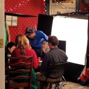Cheyanna on location with Lea Thompson and Dustin Milligan for Lifetime Movie Love at the Christmas Table 7292012