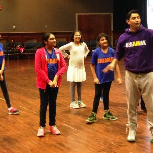 Chetna in a dance class with Bollywood dance choreographer and TV shows judge Marzi Pastonji