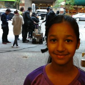 Chetna on set of feature film Kid Witness as school child starring Academy Award winner Susan Sarandon