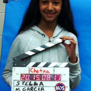 Chetna on the set of short film 
